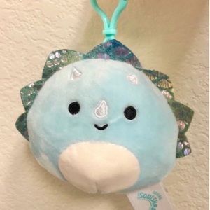 MALIK the Triceratops Clip Plush